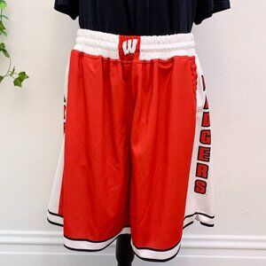 Wisconsin Badgers Retro Red White Shorts 2XL